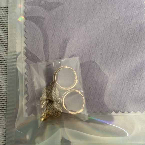 Handmade jewelry sets gold plated and silver plated pill skull pave crystal y2k - Picture 3 of 13